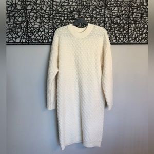 Style & Co Cream Knit Sweater Dress